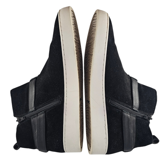 Vionic Ankle Boot Sneakers Women's Size 9.5 Black Mitzi Suede Comfort Strappy - Picture 4 of 13